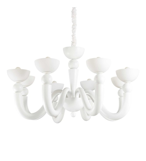 Люстра подвесная Ideal Lux Bon bon SP8 Белый E14 094007