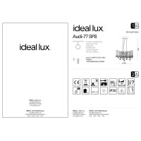 Люстра подвесная Ideal Lux Audi-77 SP8 G9 Хром 020556
