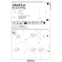 Светильник подвесной Ideal Lux Mr Jack SP1 Big Белый GU10 231273