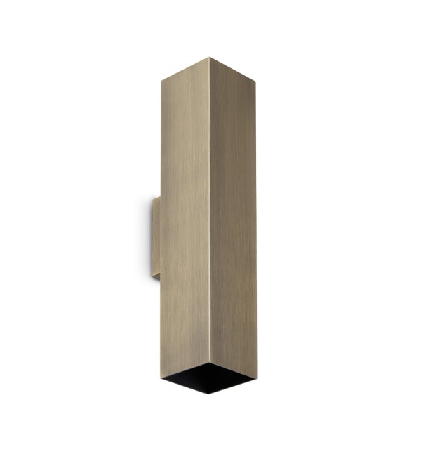 Светильник настенный Ideal Lux Look AP2 Square D60 H300 Античная латунь GU10 370392