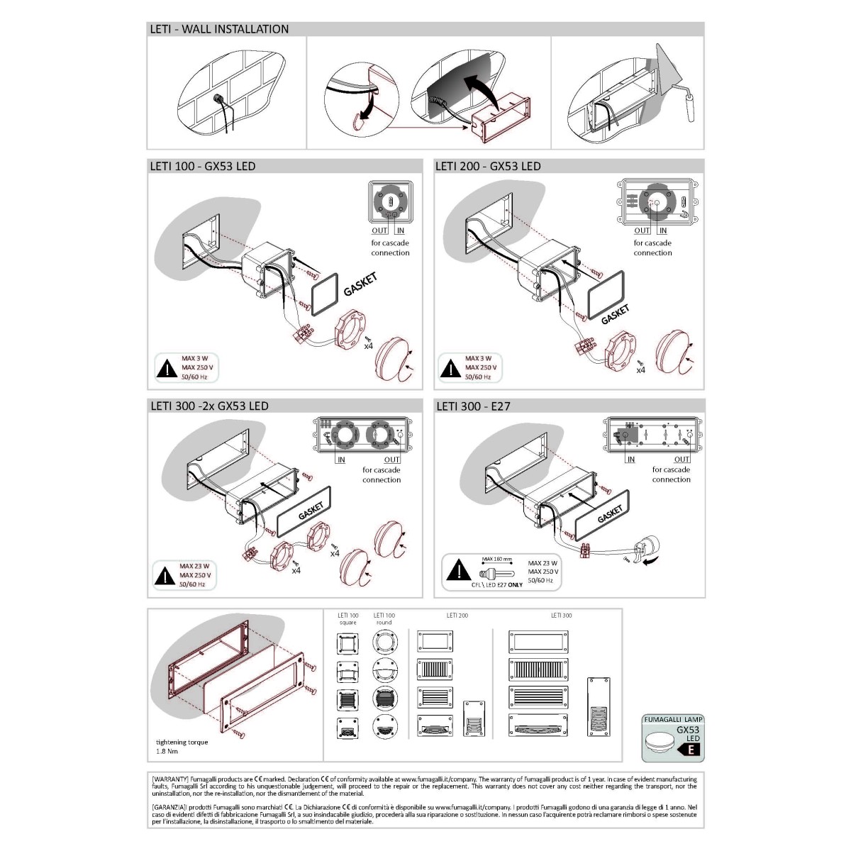 Светильник уличный встраиваемый Ideal Lux Avenue FI Square макс.1х9Вт IP66 GX53 230В Черный/Белый Смола 096582