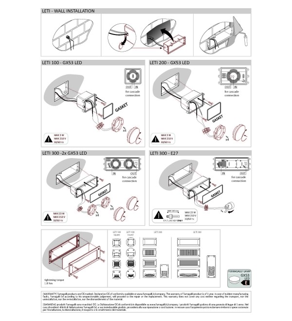Светильник уличный встраиваемый Ideal Lux Avenue FI Square макс.1х9Вт IP66 GX53 230В Черный/Белый Смола 096582