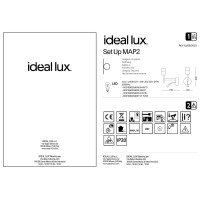 Светильник настенный Ideal Lux Set up Map2 Белый Без абажура 259819