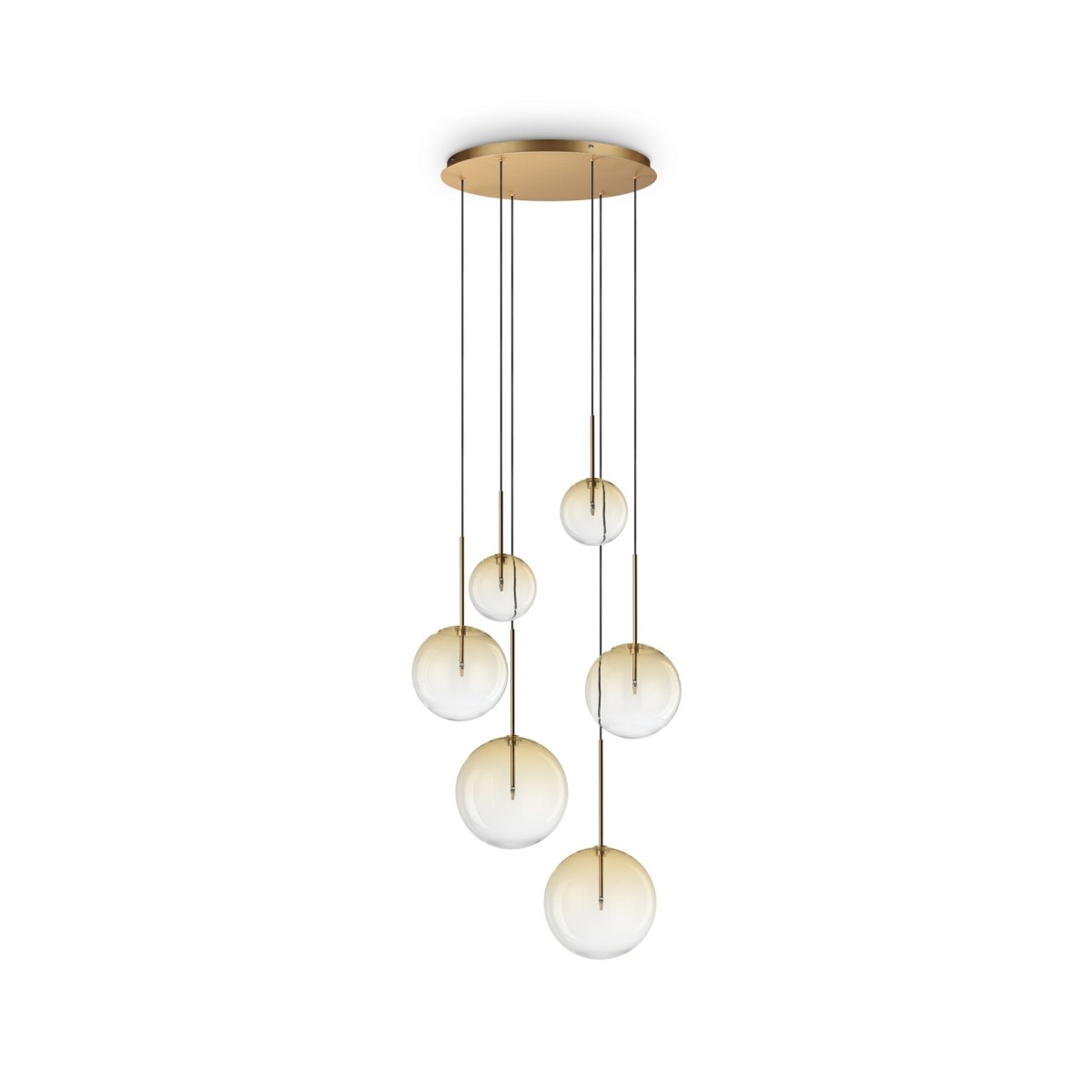 Люстра подвесная Ideal Lux Equinoxe SP6 Янтарь G4 345406