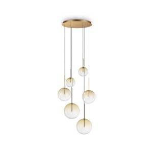 Люстра подвесная Ideal Lux Equinoxe SP6 Янтарь G4 345406