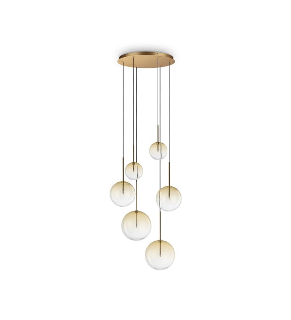 Люстра подвесная Ideal Lux Equinoxe SP6 Янтарь G4 345406