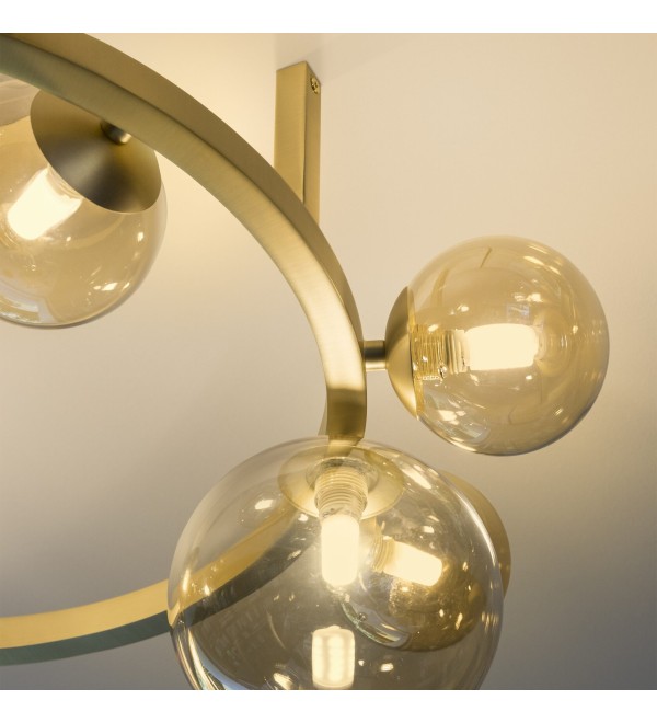 Люстра подвесная Ideal Lux Perlage SP6 Янтарь G9 317793