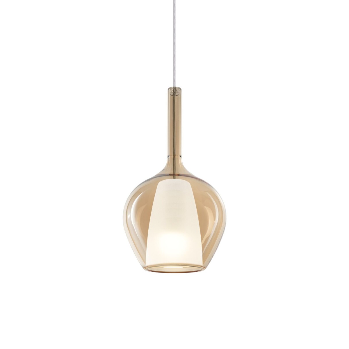Светильник подвесной Ideal Lux Kalique SP1-3 D18 Янтарь E27 359885