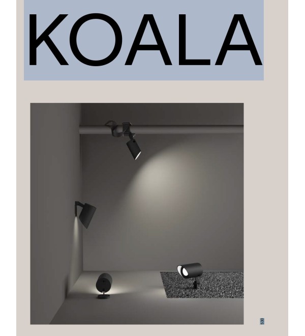 Прожектор садовый Ideal Lux Koala PR 7W Con Base D24V Черный LED 3000К 349596
