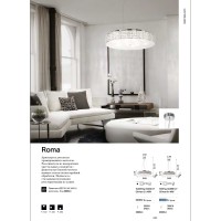 Люстра потолочная Ideal Lux Roma PL12 Хром G9 087870