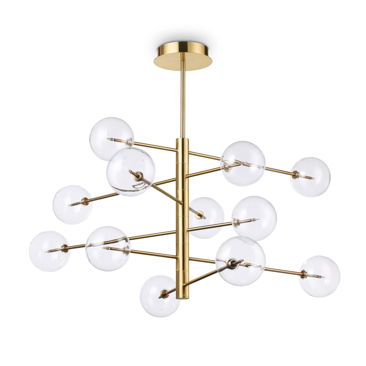 Люстра подвесная Ideal Lux Equinoxe SP12 Латунь G4 200125