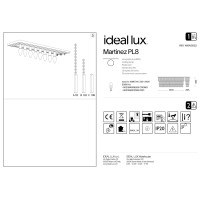 Люстра потолочная Ideal Lux Martinez PL8 Хром E14 166285