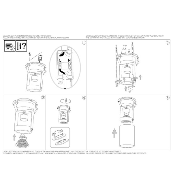 Светильник потолочный Ideal Lux Mood PL1 D09 Round Белый GU10 140841