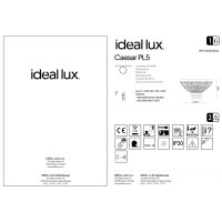 Люстра потолочная Ideal Lux Caesar PL5 G9 Золото 114675