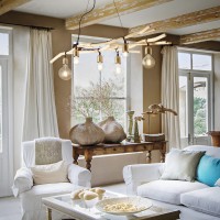Люстра подвесная Ideal Lux Driftwood SP6 Дерево E27 180922