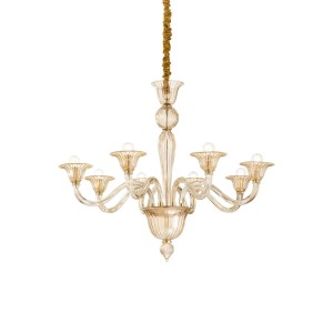 Люстра подвесная Ideal Lux Brigitta SP8 Янтарный E14 199412