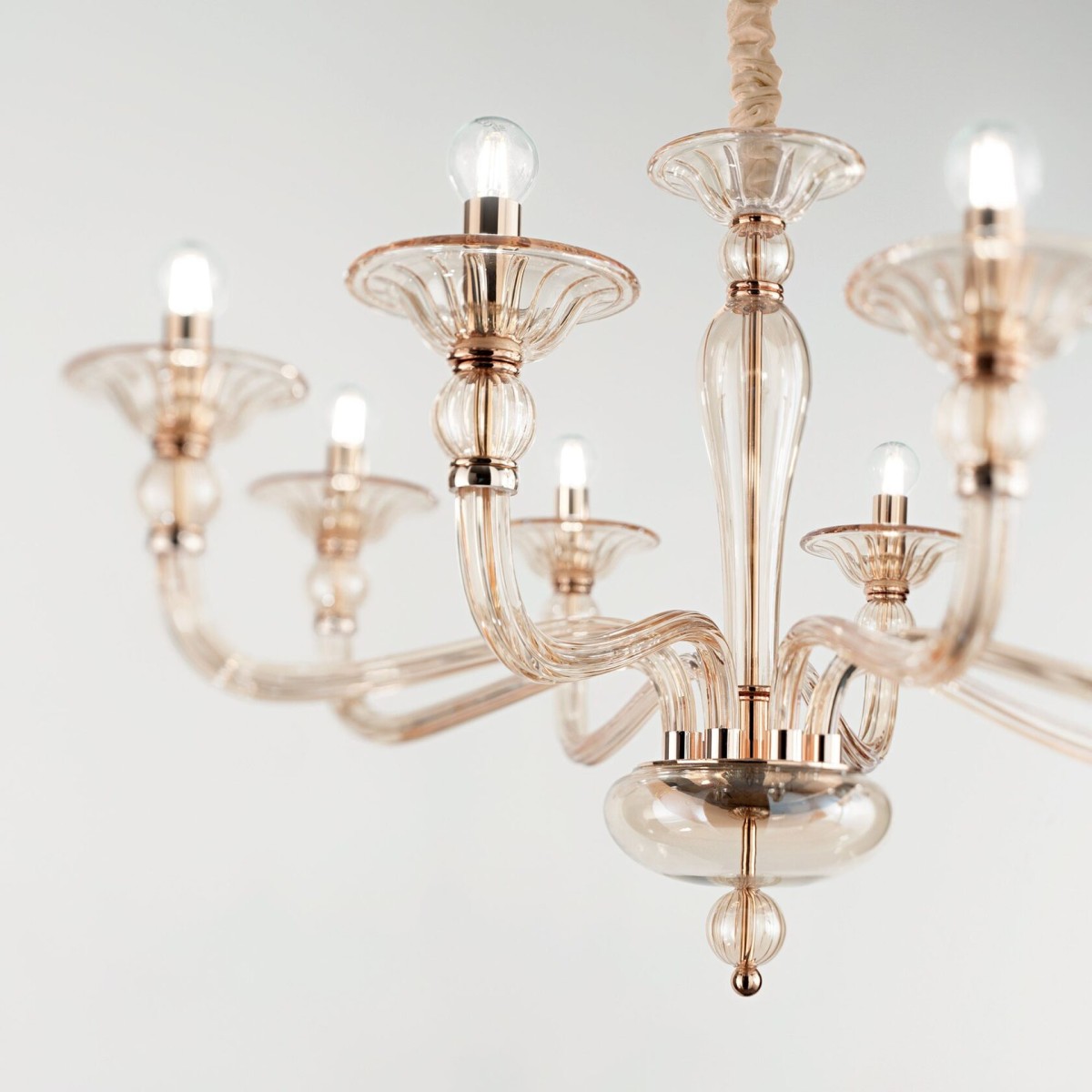 Люстра подвесная Ideal Lux Danieli SP8 Янтарь E14 159973