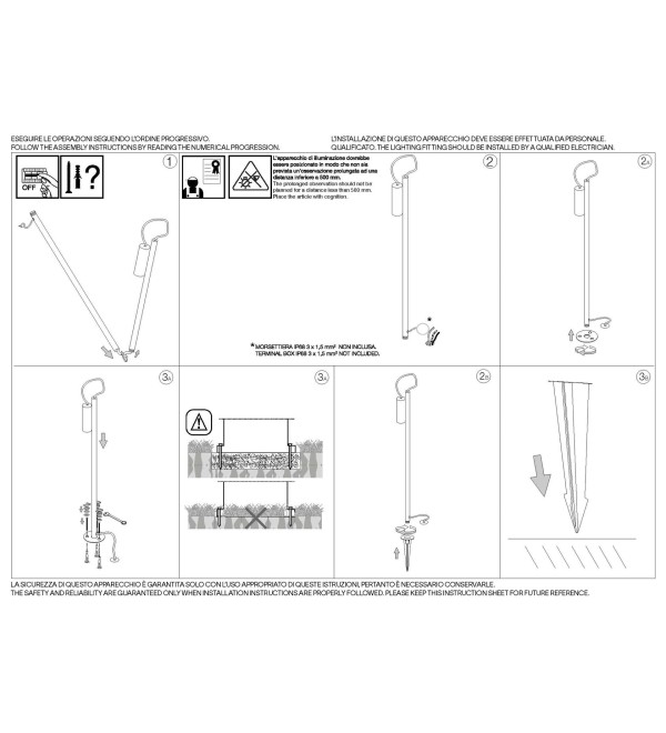 Светильник садово-парковый Ideal Lux Hub PT H110 Антрацит 3000К LED 251257
