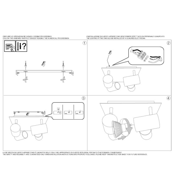 Светильник потолочный Ideal Lux Spot PL4 Белый GU10 156774