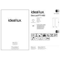 Светильник садово-парковый Ideal Lux Sirio LED PT1 H80 Белый 3000К LED 365404