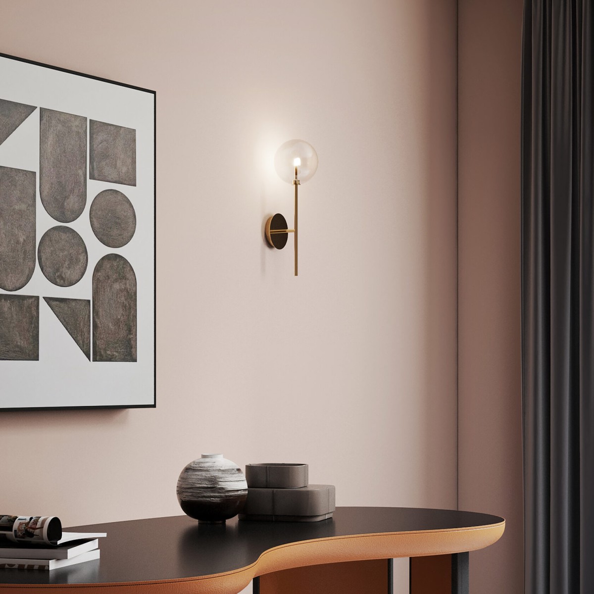 Светильник настенный Ideal Lux Equinoxe AP1 Латунь G4 200149
