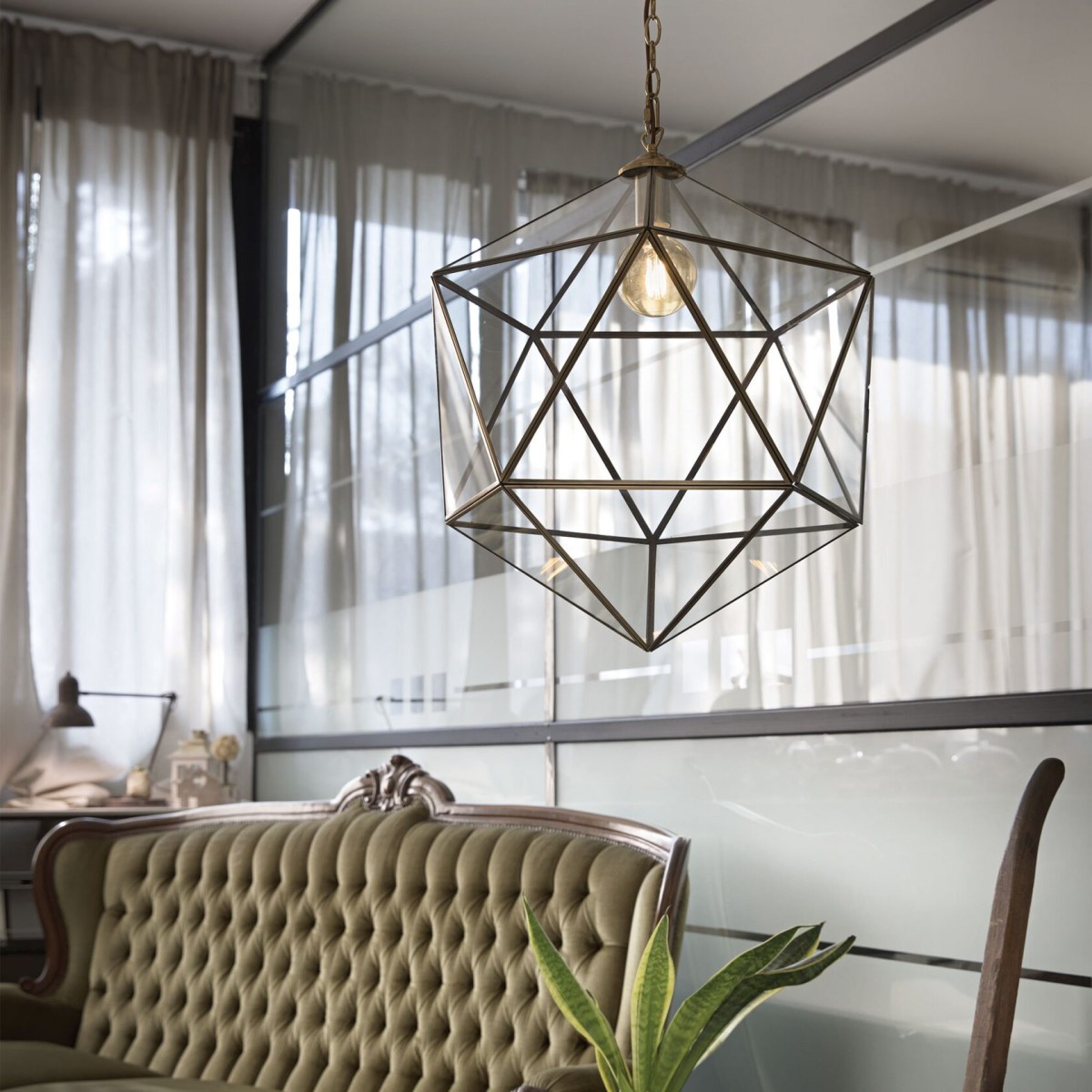 Люстра подвесная Ideal Lux Deca SP1 Small Латунь E27 168852
