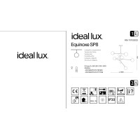 Люстра подвесная Ideal Lux Equinoxe SP8 G4 Латунный 275215
