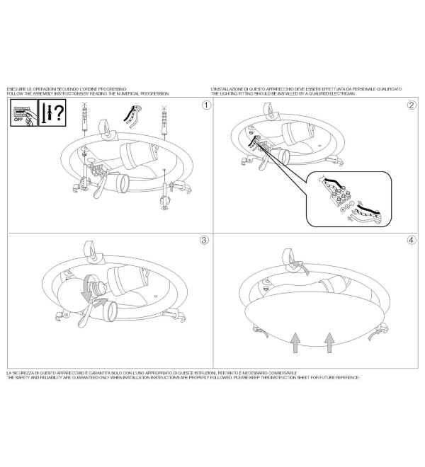 Светильник потолочный Ideal Lux Simply PL2 D30 Белый E27 007977
