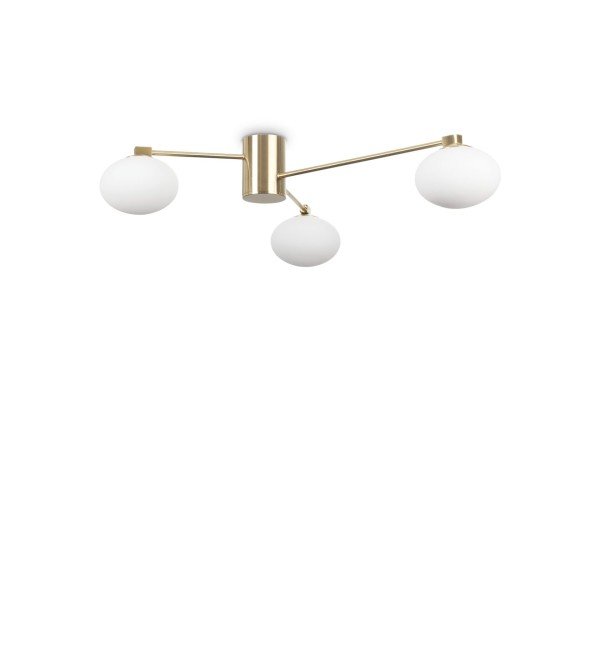 Люстра потолочная Ideal Lux Hermes PL3 D90 Латунь G9 288260