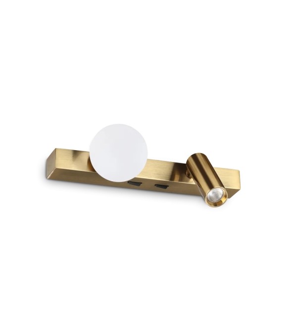 Светильник настенный Ideal Lux Binomio LED AP Латунь 3000К 336671