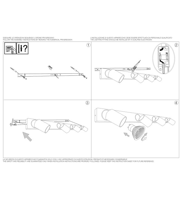 Светильник потолочный Ideal Lux Rudy PL4 Round Черный GU10 229072