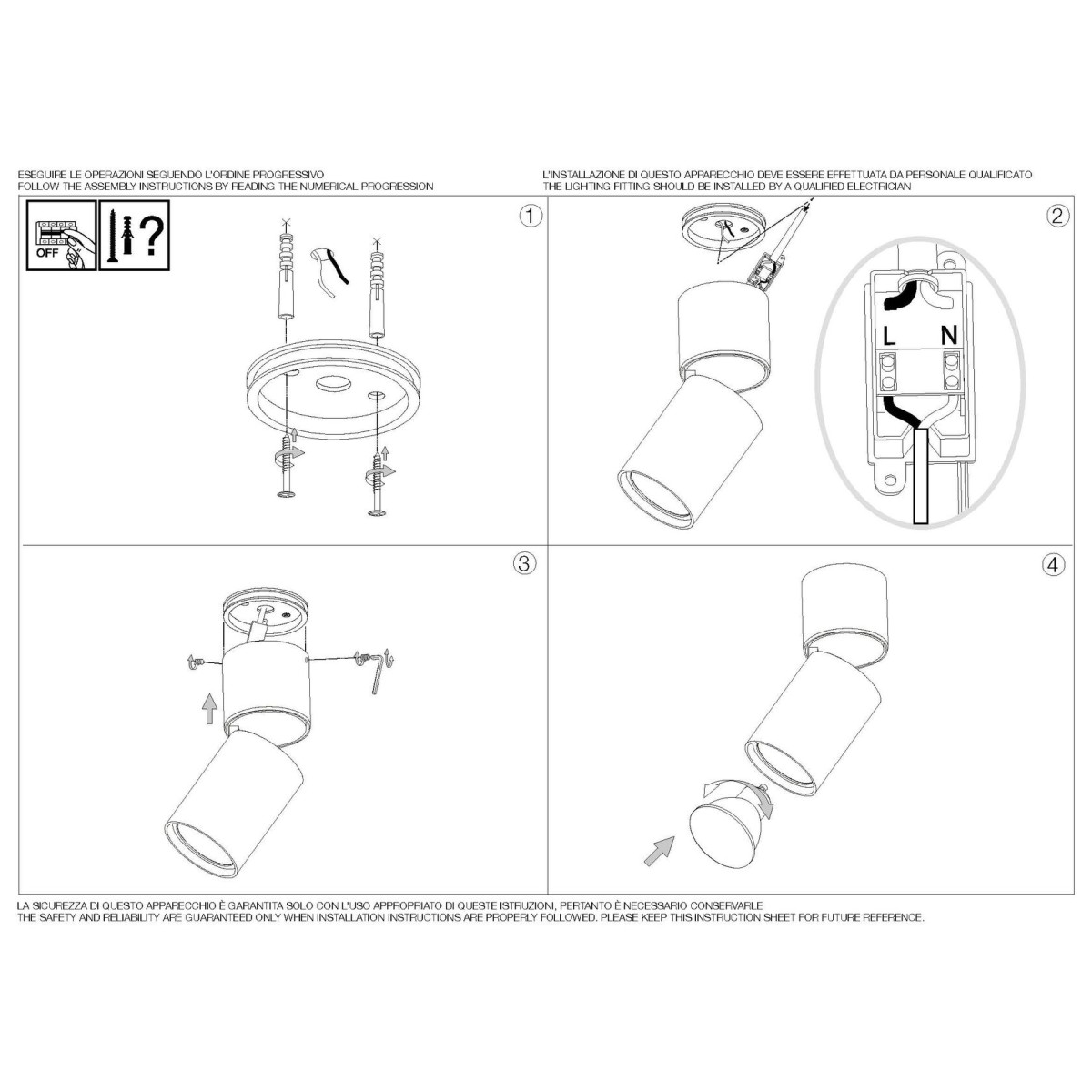 Светильник потолочный Ideal Lux Toby PL1 Белый GU10 271538