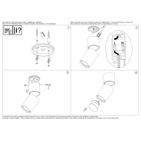 Светильник потолочный Ideal Lux Toby PL1 Белый GU10 271538