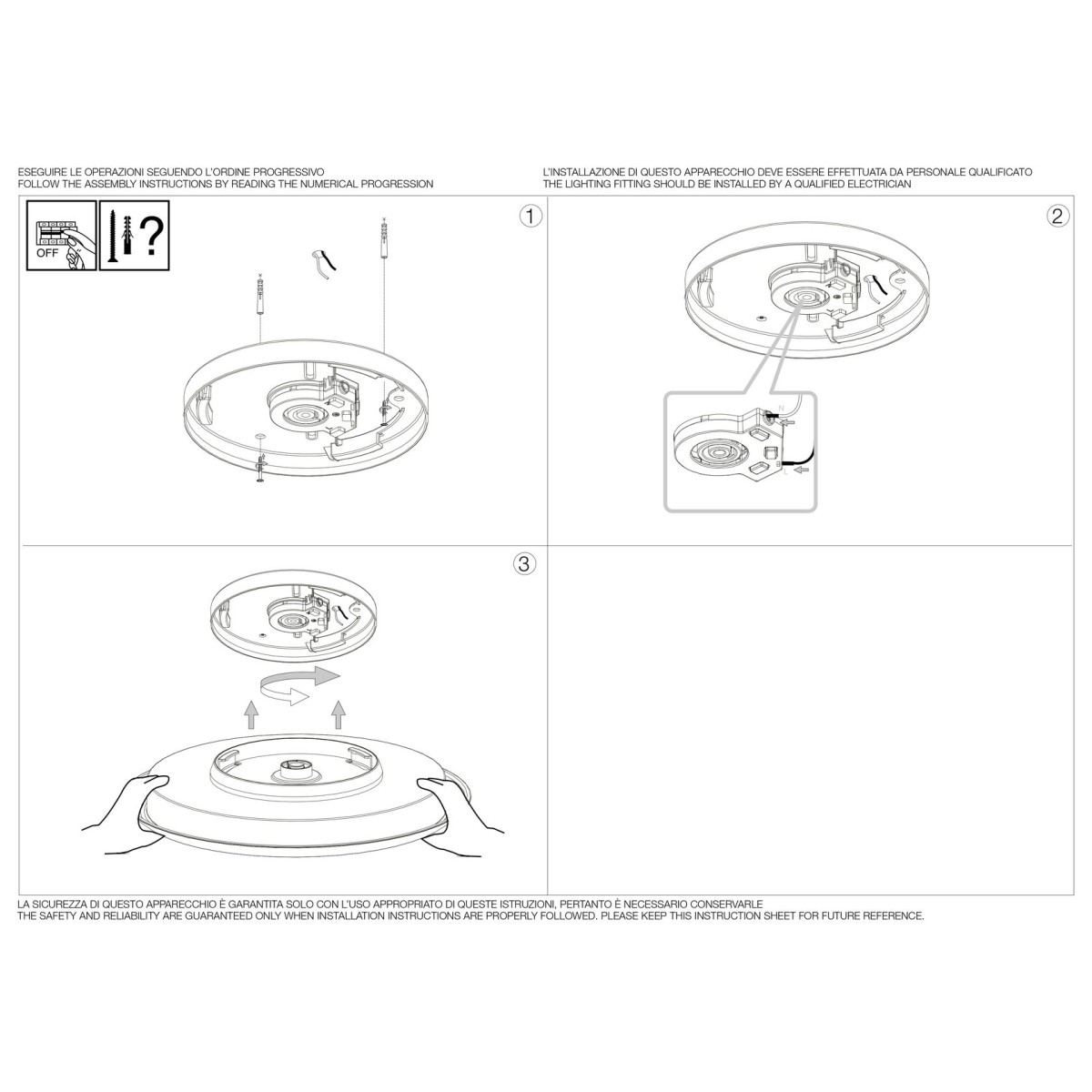 Светильник потолочный Ideal Lux Gemma PL D39 3000К LED Черный 252629