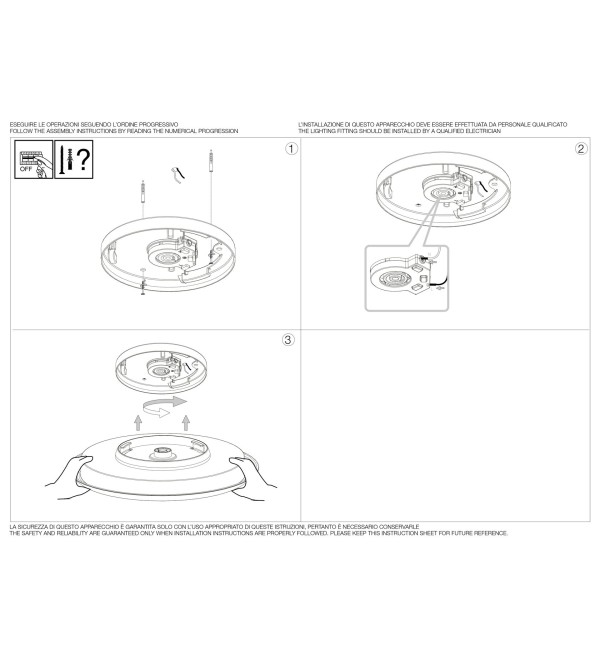 Светильник потолочный Ideal Lux Gemma PL D39 3000К LED Черный 252629