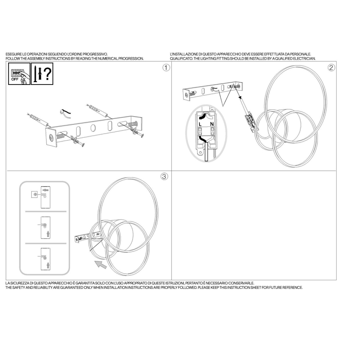 Люстра потолочная Ideal Lux Frame PL Сerchio Черный 3000К 269825