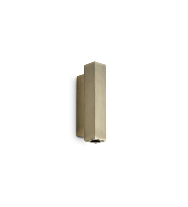 Светильник настенный Ideal Lux Look LED AP2 Square D30 H150 Латунь 370712