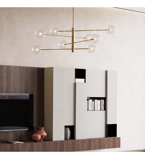 Люстра подвесная Ideal Lux Equinoxe SP8 Янтарь G4 345420