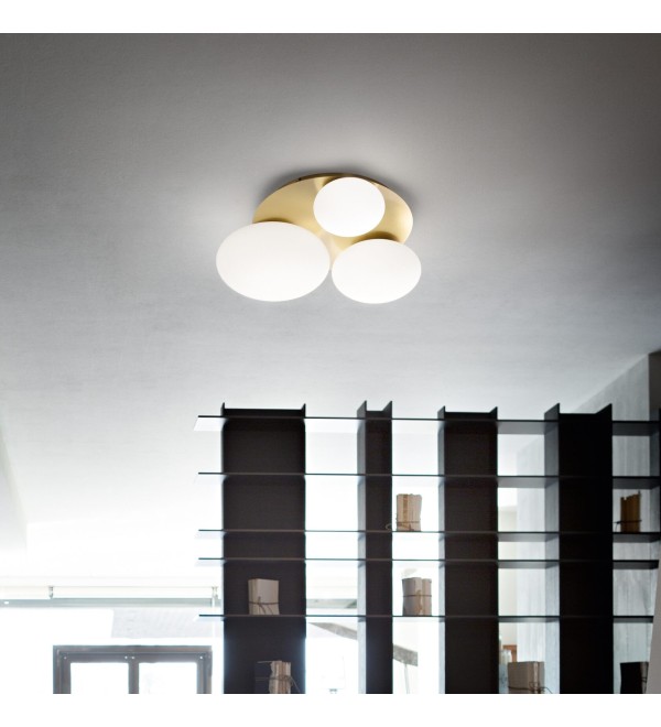 Люстра потолочная Ideal Lux Ninfea PL2 Латунь GX53 346533