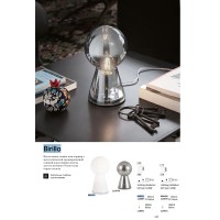 Лампа настольная Ideal Lux Birillo TL1 Medium Серый E27 116587