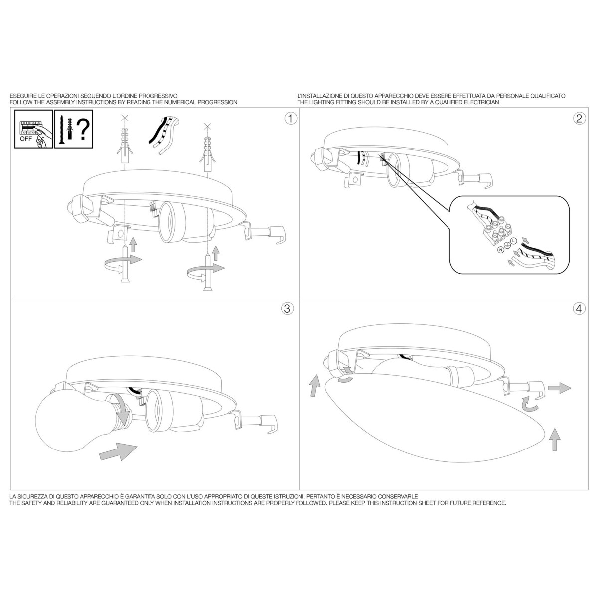 Светильник потолочный Ideal Lux Simply PL1 D25 Белый E27 007960