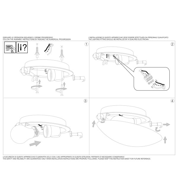 Светильник потолочный Ideal Lux Simply PL1 D25 Белый E27 007960
