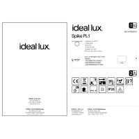 Светильник потолочный Ideal Lux Spike PL1 Round Черный GX53 278704