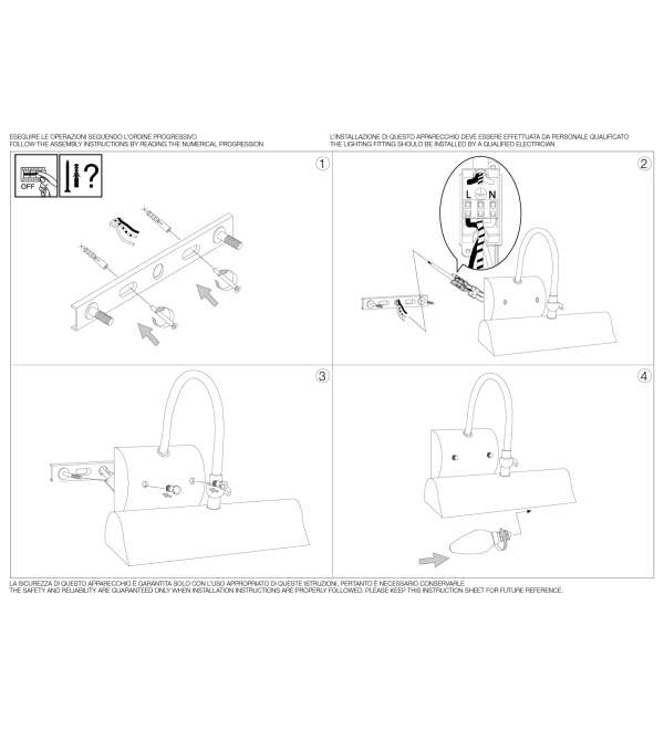 Подсветка для картин Ideal Lux Retro AP2 Античная латунь E14 144917