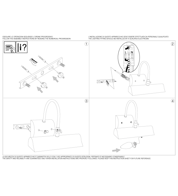 Подсветка для картин Ideal Lux Retro AP2 Античная латунь E14 144917