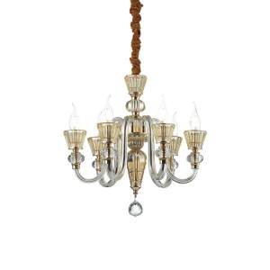 Люстра подвесная Ideal Lux Strauss SP6 E14 Золото 140605