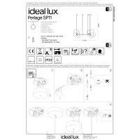 Люстра подвесная Ideal Lux Perlage SP11 Белый G9 283807