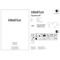 Светильник настенный Ideal Lux Dynamo AP Латунь античная 14000К LED 21352