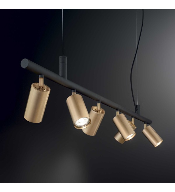 Светильник подвесной Ideal Lux Dynamite SP6 Латунь GU10 244648