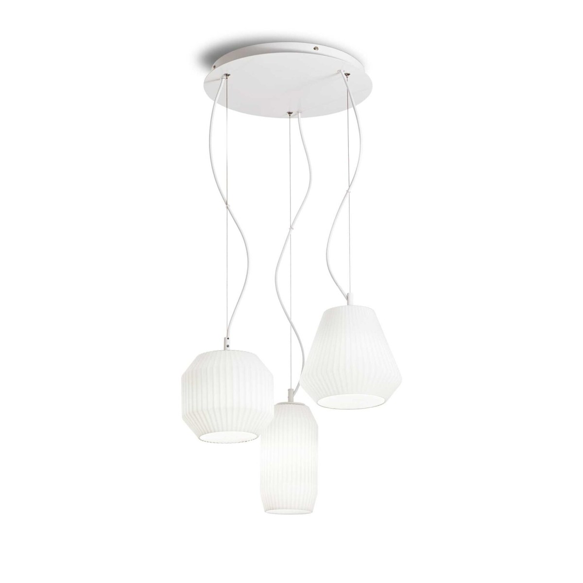Люстра подвесная Ideal Lux Origami SP3 макс.3x60Вт Белый E27 198095